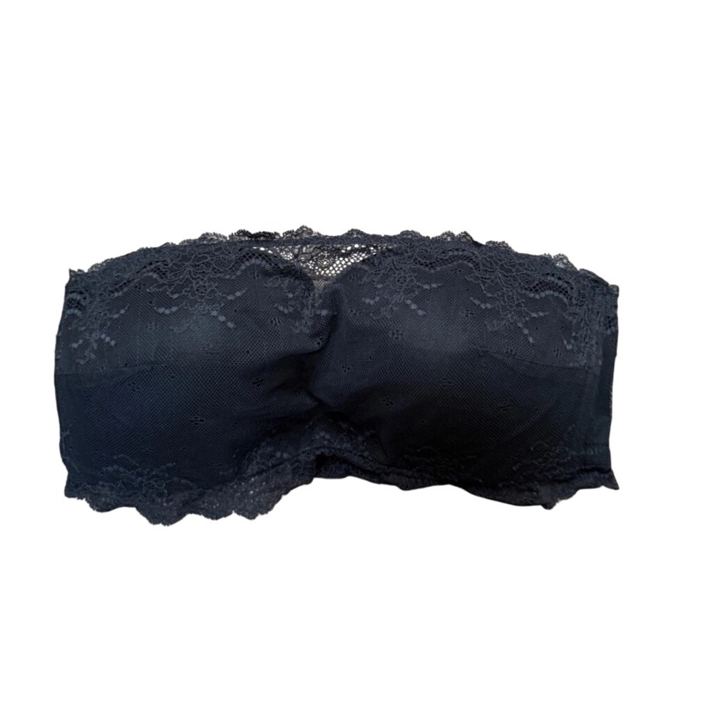 Spanx Undie-Tectable Better Bandeau Bra Black Lace Strapless XL